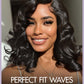 LUVME HAIR 100% Human Hair Wigs Loose Wave Glueless Lace Front 14 Inches, Pre Cut Plucked Hd Lace Short Wig Ready To Go Natural Color Straight Bleached Knots Side Part Black Wigs