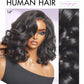 LUVME HAIR 100% Human Hair Wigs Loose Wave Glueless Lace Front 14 Inches, Pre Cut Plucked Hd Lace Short Wig Ready To Go Natural Color Straight Bleached Knots Side Part Black Wigs