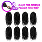 BILEAF Pre-looped Short Crochet Passion Twist Hair 6 Inch Pre-twisted Passion Twist Crochet Hair for Black Women 8 Packs Synthetic Bohemian Braiding Extensions 1B