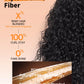 GORGIUS Shaggy Haircuts Natural Black Curly Wig with Bangs Crafted with Style-Archive Technology: Premium Fiber & Remy Human Hair Blended, Realistic Look with True Scalp