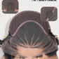 Quantum Love Braided Cornrow Afro Puff Wig for Black Women Stitch Braids Lace Front Wigs with Baby Hair Glueless Prep lucked Afro Braid Synthetic Natural Black Hair