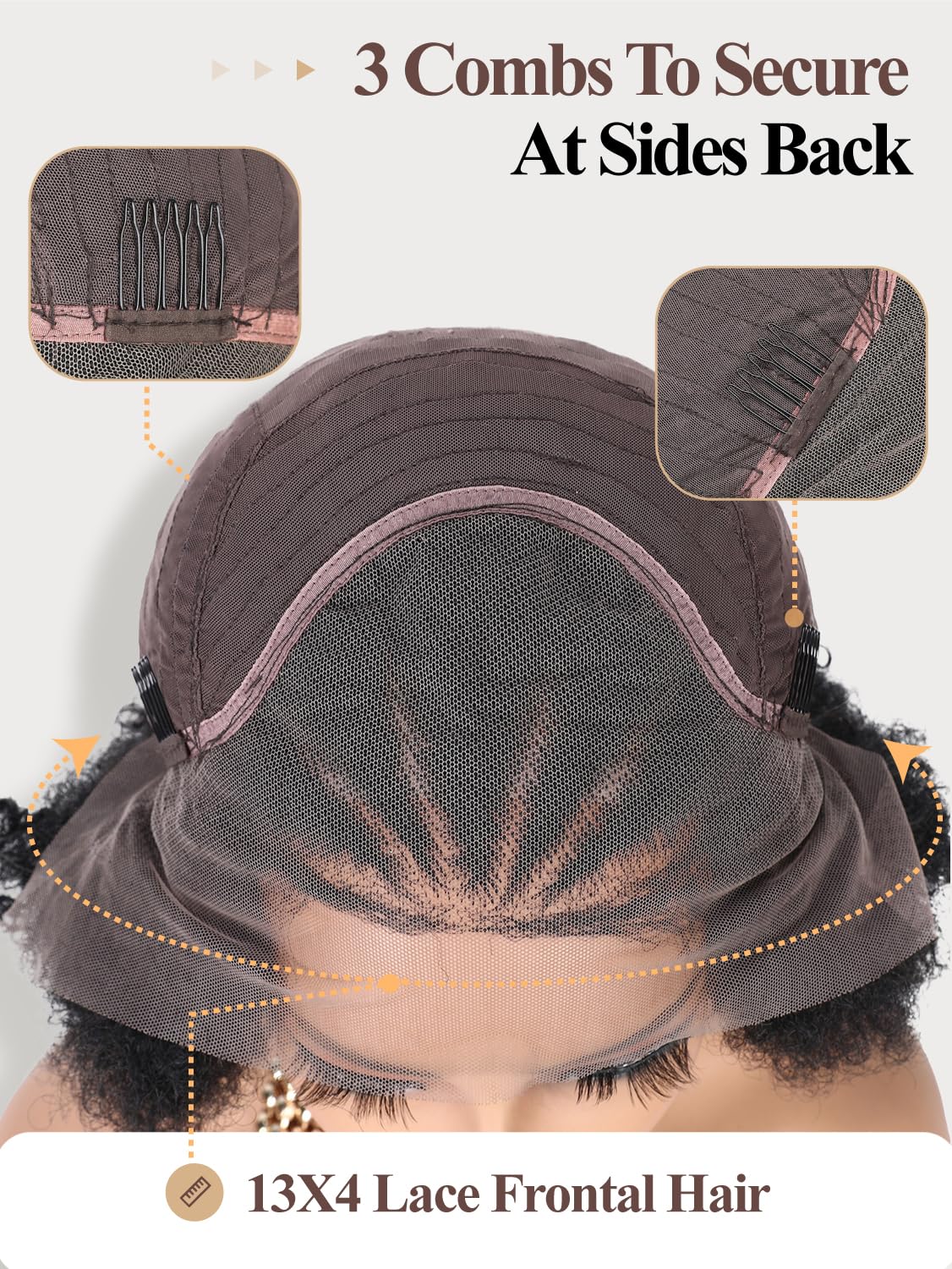 Quantum Love Braided Cornrow Afro Puff Wig for Black Women Stitch Braids Lace Front Wigs with Baby Hair Glueless Prep lucked Afro Braid Synthetic Natural Black Hair
