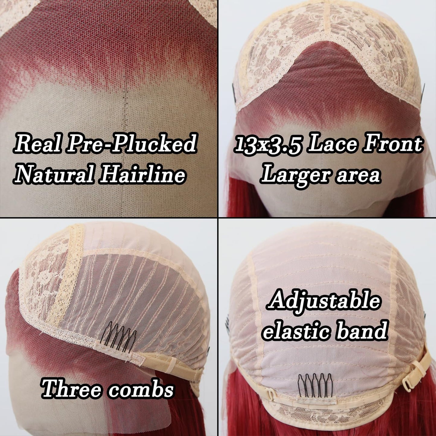 BTWTRY Ash Blonde Synthetic Lace Front Wig Long Straight Grey Lace Front Synthetic Wig Pre Plucked Natural Hairline Glueless Heat Resistant Fiber Hair Wig for Fashion Women (Ash Blonde)
