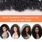 13x4 Lace Frontal Closure Deep Wave Ear to Ear Frontal HD Lace 10 Inch Brazilian Virgin Human Hair Frontal Pre Plucked with Baby Hair 150% Density Natural Black Hair Extensions for Women