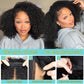 VFFTI Kinky Curly Half Wig Human Hair 200% Density Wear Go Glueless Wigs 3 In 1 Seamless Flip Wig 20 Inch Half Wigs for Black Women Invisible Hairline Beginner Friendly