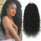 Col Bling Goddess Locs Crochet Hair for Black Women 14 Inch, 8 Packs Faux Locs Crochet Hair, Boho Style Locs, River Locs Hair with Curly Ends (14Inch, 1B, 8Packs)