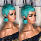 FCHW-wig Short Teal Hair Wigs For Black Women Synthetic Short Wigs For Black Women African American Women Wig