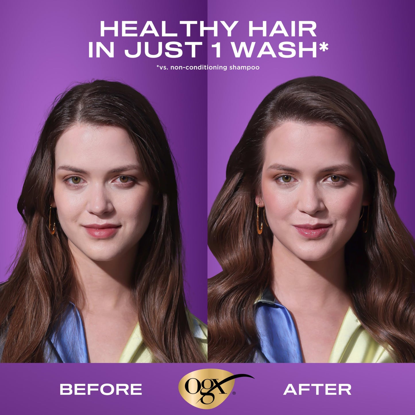 OGX Thick & Full + Biotin & Collagen Volumizing Conditioner, Nutrient-Infused Conditioner + Vitamin B7 Biotin Gives Hair Volume & Body for 72+ Hours, Sulfate-Free Surfactants, 25.4 fl. oz