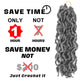 6 Packs Goddess Faux Locs Crochet Hair 14 Inch Grey Crochet Hair for Black Women, Pre looped Gypsy locs Crochet Braids Mix Silver Grey Soft Wavy Dreadlocks Hair Extensions,MGrey