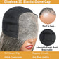 HANASCC Salt and Pepper Wigs for Women 10" Glueless Grey Short Bob Wigs Pre Plucked Body Wave Gray Human Hair Wig Pre Cut 5x5 HD Transparent Grey Glueless Lace Front Wigs for Women
