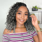 Yewell 9 Packs Goddess Box Braids Crochet Hair Boho Crochet Box-Braids With Curly Ends Crochet-Hair For Black Women, 12 Inch Pre Looped Bohemian Crochet Box Braiding Hair (12Inch 9 Packs,TGrey)