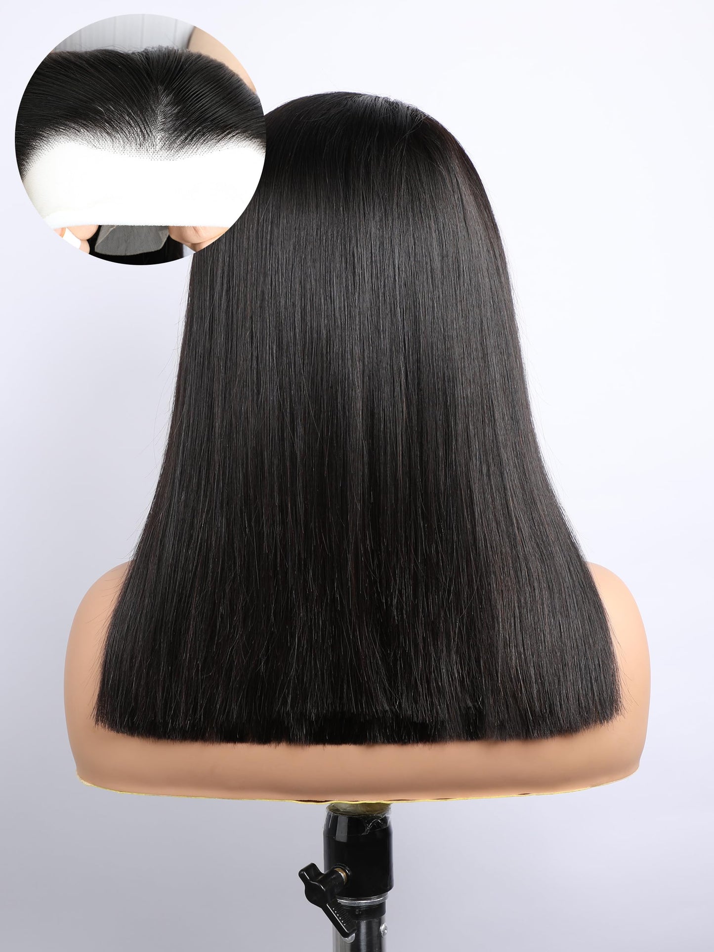 SKINLIKE Real HD Lace Frontal Wig Human Hair Full 13x4 Swiss HD&Parting MAX&&PRE Plucked&Tiny Knots&Full 200 Density Blunt Cut Bob Wig Human Hair Lace Front Wigs Straight For Black Women 14 Inch