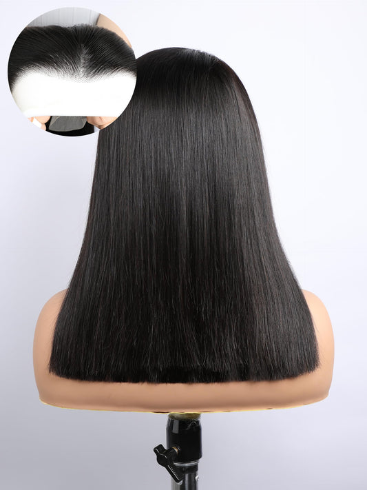 SKINLIKE Real HD Lace Frontal Wig Human Hair Full 13x4 Swiss HD&Parting MAX&&PRE Plucked&Tiny Knots&Full 200 Density Blunt Cut Bob Wig Human Hair Lace Front Wigs Straight For Black Women 14 Inch