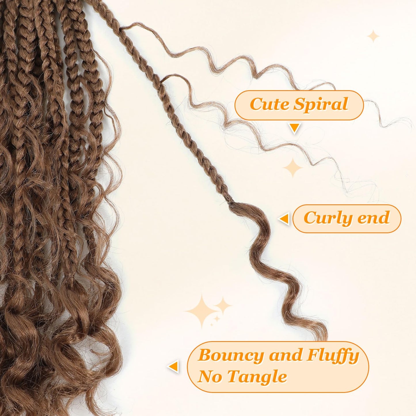Yewell 9 Packs Goddess Box Braids Crochet Hair Boho Crochet Box Braids With Curly Ends For Black Women, 12 Inch Pre Looped Bohemian BoxBraidsHair (12Inch 9 Packs,30#)