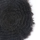 lumeng Mens Afro Curly Toupee Mans Wigs PU Cap Male Black Wigs 1B# Off Black 360 Man Weave Hair Unit for Men 100% Human Hair Kinky Curl Men Wave Patch Hairpiece 8x10inch