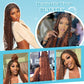 Olymei Boho Braided Wigs for Black Women Knotless Braided Wigs Box Braid Wig with Baby Hair Full Double Lace Ombre Brown Boho Braided Wig Premium Synthetic Lace Braided Wig,36" Double Lace