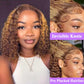 Punmasa 14 Inch Bob Wig Human Hair Highlight Ombre 13x6 lace front wig human hair 200% Density Real Human Hair Pre Plucked Deep Curly Short Bob Wigs for Women 4/27