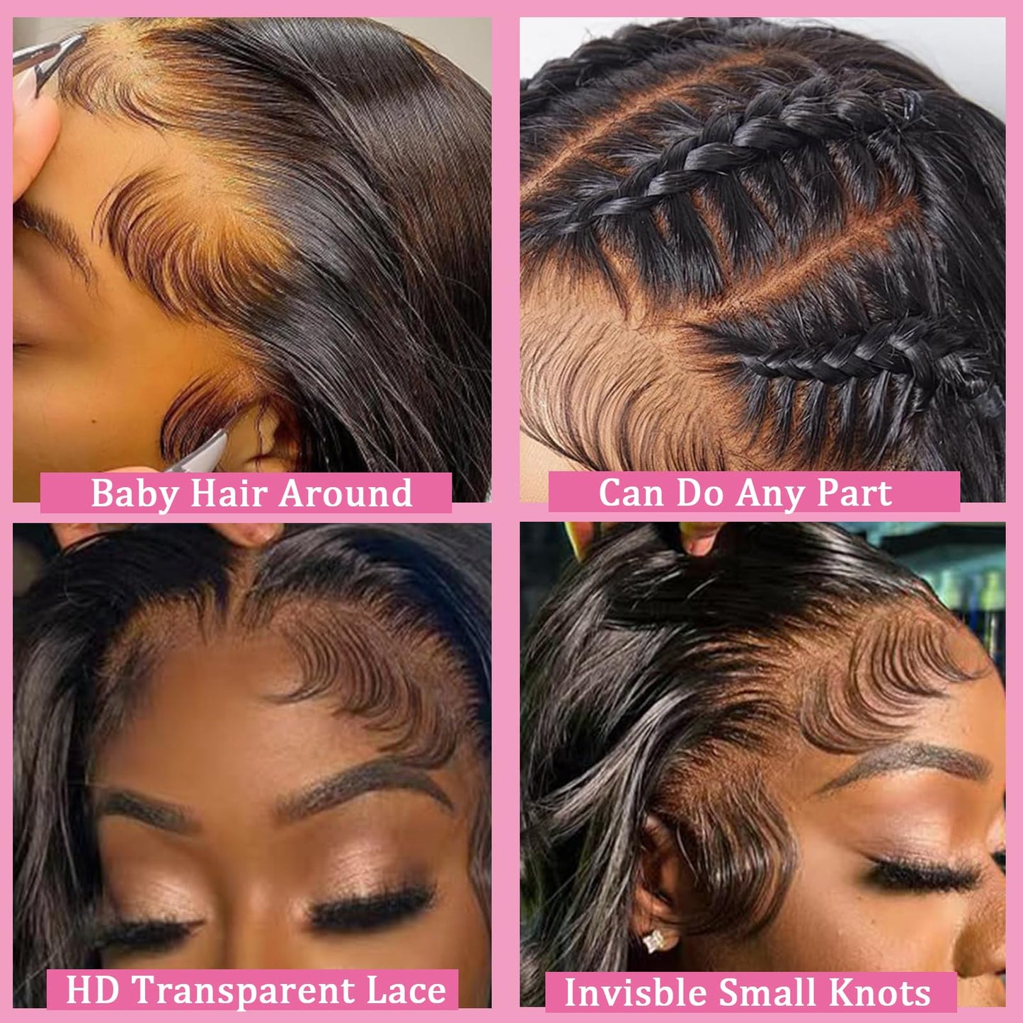 QZOQZO 28 Inch Lace Front Wigs Human Hair 180% Density Body Wave Lace Front Wig Human Hair Pre Plucked 13x6 HD Lace Glueless Wigs for Women