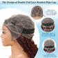 Olymei Locs Braided Wigs for Black Women Knotless Braided Wigs Locs Braid Wig with Baby Hair Full Double Lace Braided Wig Synthetic Burgundy Red Locs Braided Wig, 48 Inches Full Double Lace