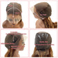 Munx Highlight Ombre Lace Front Wigs Human Hair Pre Plucked with Baby Hair 13x4 Body Wave Frontal Wigs 180% Density 4/27 Colored Honey Blonde Human Hair Wig for Women Long 36inch