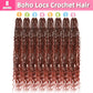 Soft Boho Locs Crochet Hair for Black Women-30 Inch 8 Packs Goddess Faux Locs Crochet Human Hair Feeling Pre Looped with Curly Ends (T350, 30 Inch(Pack of 8))