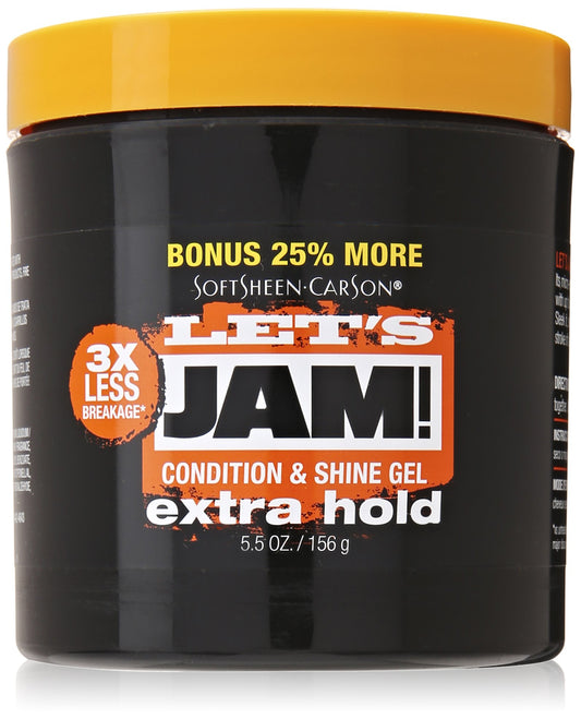 SoftSheen-Carson Let's Jam! Shining and Conditioning Gel - Extra Hold, Bonus Size, 5.5 oz