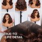 FASCARA Short Body Wave 13x4 HD Transparent Lace Front Human Hair Wigs 4/30 Ombre Honey Blonde 9A Grade Glueless 180% Density Pre Plucked with Baby Hair 16 Inch for Women