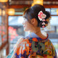 Union Power 1 Pair Japanese Style Hair Clips Sector Tassel Hair Accessories Flower Kimono Traditional Hairpins Barrette Cherry Blossom Hair Clamp Bride Hanfu Accessory for Womens (Pink)