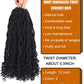 Short Crochet Hair Senegalese Twist Crochet Hair Color 2 Pre Looped 12 Inch Crochet Hair for Black Women Wavy Crochet Senegalese Twist Hair Pre Looped (12 Inch,2)