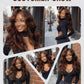 FASCARA Short Body Wave 13x4 HD Transparent Lace Front Human Hair Wigs 4/30 Ombre Honey Blonde 9A Grade Glueless 180% Density Pre Plucked with Baby Hair 16 Inch for Women