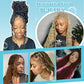 Olymei 360° HD Full Lace Braided Wigs for Women Knotless Boho Braided Wigs Twisted Braids Lace Wig with Baby Hair Premium Synthetic Braided Lace Front Wigs 36" Light Brown Ombre Blonde