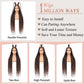 Lexqui 36" 360° HD Full Lace Braided Wigs for Women Triangle Knotless Braided Wigs Box Braid Wig with Baby Hair Natural Handmade Synthetic Hair Braided Lace Front Wig Ombre Brown