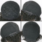 BECUS 8 Inch Afro Wig for Black men Short Kinky Curly Human Hair Wigs for Black Men Short African American Male Afro Wig (Natural Spiral Black #1B)