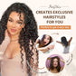 Flufymooz Ponytail Extension, 26 Inch Bohemian Style Drawstring Ponytail Hair Extensions for Women, Long Curly Wavy Pony Tail Natural Synthetic Hairpiece for Women (Ash Brown with Blonde Highlights)