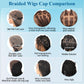 Olymei 360° Hd Full Lace Large Square Knotless Braided Wigs for Women Box Braid Wig with Baby Hair Long Brown Premium Synthetic Braided Lace Front Wigs 36"