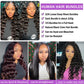 Beaushine Human Hair Bundles Loose Deep Wave Bundles and Closure (14 16 18+14) 10A Brazilian Loose Wave hd Lace Closure with Unprocessed Brazilian Raw Virgin Human Hair Quick Weave Bundles