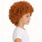 incohair Kids Orange Wig 70s 80s Short Curly Orange Red Hair for Girls & Boys Soft Breathable Synthetic Fibers Cospaly Party Daily Wigs Unisex