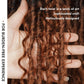 Toyotress Boho Human Hair Locs - 14 Inch 8 Packs Pre-Looped Crochet Hair For Black Women, Ombre Brown Faux Locs With Human Hair Curls Braiding Hair (14 Inch, 8P-OT30)