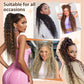 Flufymooz Ponytail Extension, 26 Inch Bohemian Style Drawstring Ponytail Hair Extensions for Women, Long Curly Wavy Pony Tail Natural Synthetic Hairpiece for Women (Ash Brown with Blonde Highlights)
