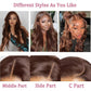 QZOQZO 28 Inch Chocolate Brown Lace Front Wigs Human Hair Pre Plucked 13x6 Body Wave Lace Front Wigs Human Hair 180% Density Colored #4 Light Brown HD Lace Frontal Glueless Wig for Women
