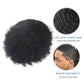 lumeng Mens Afro Curly Toupee Mans Wigs PU Cap Male Black Wigs 1B# Off Black 360 Man Weave Hair Unit for Men 100% Human Hair Kinky Curl Men Wave Patch Hairpiece 8x10inch