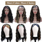 Colorful Queen Glueless Headband Wig Synthetic Long Black Body Wave Headband Wigs for Black Women Natural Looking Wavy Wig Heat Resistant 180% Density(16inch, 1B/H30#)