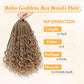 Yewell Goddess Box Braids Crochet Hair 12 Inch Boho Crochet Box-Braids With Curly Ends, 9 Packs Bohomian Box-Braid Crochet-Hair For Black Women Pre Looped Box-Braiding (12Inch 9 Packs,27#)