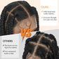 Lady Miranda Full Lace Jumbo Braided Wigs for Black Women Knotless Box Braid Wig with Baby Hair 32" Glueless Wigs Jumbo Box Braids Lace Front Synthetic Wig (1B/BUG)