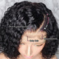 360 Lace Frontal Wig 180% Density Pre-Plucked Hairline 360 Lace Front Brazilian Remy Human Hair Wig Curly Hair Wig for Black Women (16inch with 180% density)