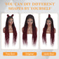 Alebery 36" Full Lace Criss Cross Knotless Box Braided Wigs for Black Women Knotless Box Braids Lace Front Wig with Baby Hair Lightweight Synthetic Burgundy Cornrow Braided Wigs (1B/BG)