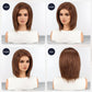 starluck Human Hair Wig Lace Front Wigs Real Human Hair Wigs For Women Wig Side Part 6"*5"*2" HD Lace Dark Brown 12 Inch Realistic and Natural for Daily Party Use