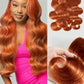 Human Hair Bundles 4 Bundles 16 18 20 22 Inch Hair Extensions Ginger Orange Body Wave Bundles Human Hair 100% Unprocessed Brazilian Virgin Hiar Quick Weave 350
