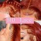 QZOQZO Reddish Brown Lace Front Wig Human Hair Body Wave Lace Front Wigs Human Hair 13x6 Pre Plucked 33# Colored Red Wig 180% Density Glueless Wigs for Women 28Inch
