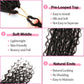 Soft Boho Locs Crochet Hair for Black Women-18 Inch 8 Packs Goddess Faux Locs Crochet Human Hair Feeling Pre Looped with Curly Ends (1B, 18 Inch(Pack of 8))